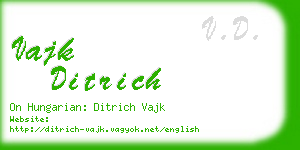 vajk ditrich business card